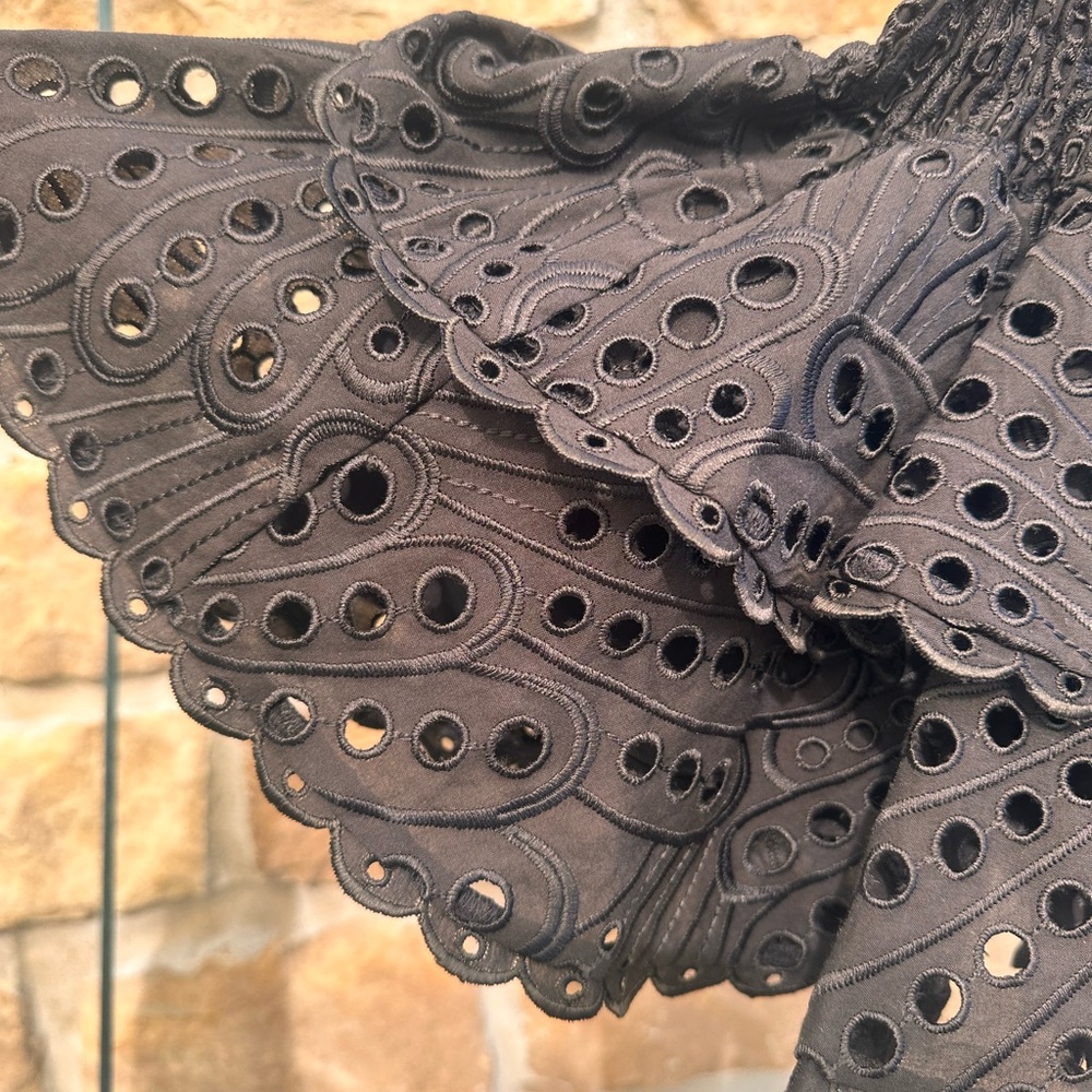 Charo Ruiz Black Eyelet Skirt - Picture 2 of 4